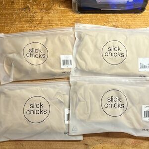 Four pair, slick chicks, high waisted, beige panties underwear NWT Sz XL